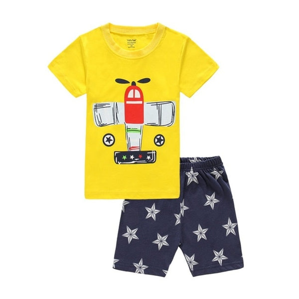 Green Crocodile Baby Boy Clothes Set Bike Children Tee Shirts Pants Suits Kids Outfit 100% Cotton Tops Panties 2 3 4 5 6 7 Years - e'Rods Imports