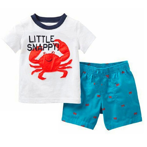 Green Crocodile Baby Boy Clothes Set Bike Children Tee Shirts Pants Suits Kids Outfit 100% Cotton Tops Panties 2 3 4 5 6 7 Years - e'Rods Imports