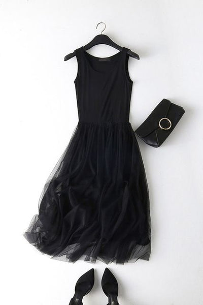 New Sexy Lace Vest Dress Women Sleeveless O-neck Loose Spaghetti Strap Spring Summer Dress - e'Rods Imports