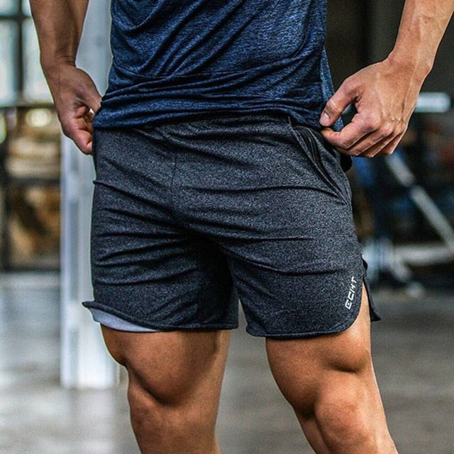 Summer New Mens Fitness Shorts Fashion Casual Gyms Bodybuilding Workout Male Calf-Length Short Pants - e'Rods Imports