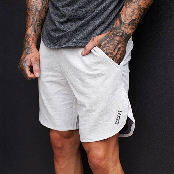 Summer New Mens Fitness Shorts Fashion Casual Gyms Bodybuilding Workout Male Calf-Length Short Pants - e'Rods Imports