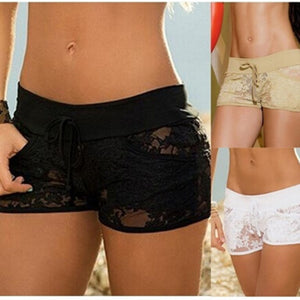 Hot Selling Sexy Women Lace Hollow Out Shorts Summer Elastic Waist Panty Sexy Control shorts Exotic Boyshorts - e'Rods Imports