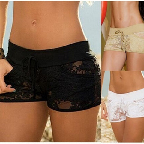 Hot Selling Sexy Women Lace Hollow Out Shorts Summer Elastic Waist Panty Sexy Control shorts Exotic Boyshorts - e'Rods Imports