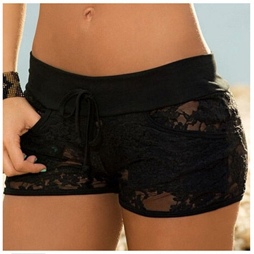 Hot Selling Sexy Women Lace Hollow Out Shorts Summer Elastic Waist Panty Sexy Control shorts Exotic Boyshorts - e'Rods Imports