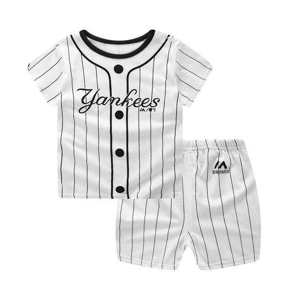 Striped Baby Boy Clothes Summer Newborn Baby Boy Clothes Set 2pcs Cotton Baby Girl Clothing Suit Shirt+Pants Infant Clothes Set - e'Rods Imports